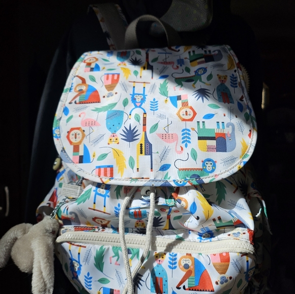 Kipling Diaper Bag Backpack with monkeys, jungle theme Bundle of Love rare - Picture 6 of 16
